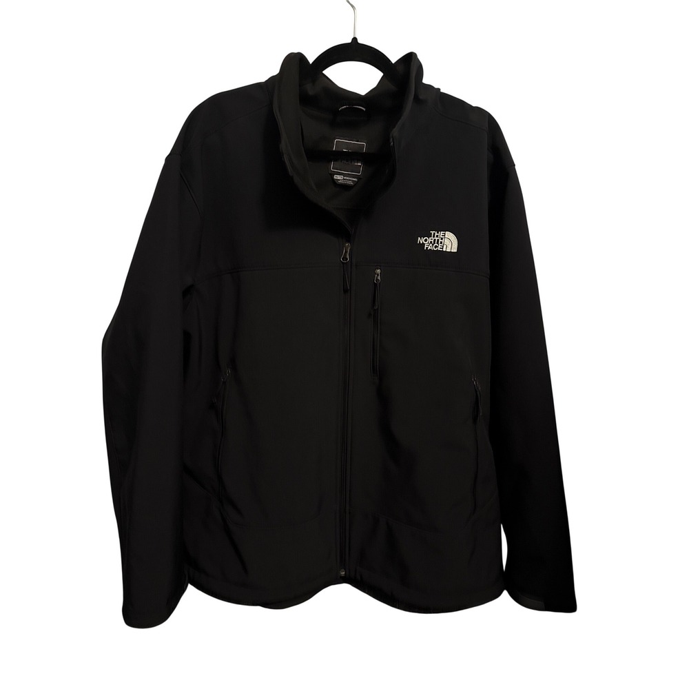 The North Face Mens Black Soft Shell Jacket Full Zip Outerwear Size XL